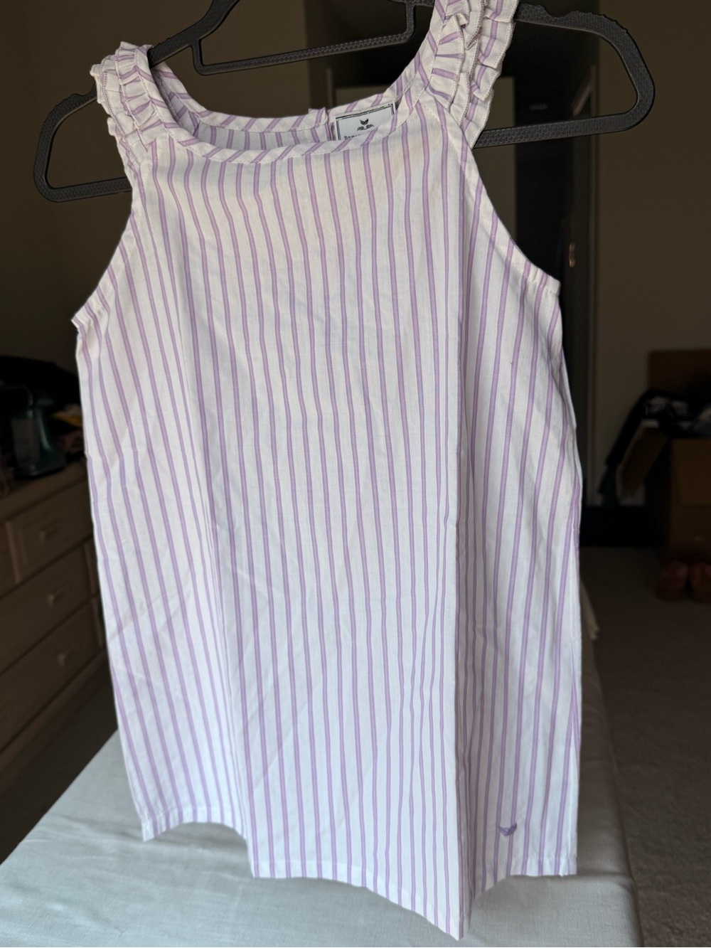 Petite Plume Girls Amelie Pajama blouse Size 14 Lavender Stripe NWT